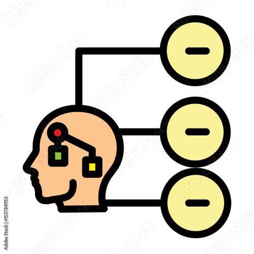 Strategic Thinking Vector Filled Icon Design