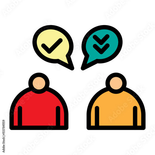 Conflict Resolution Vector Filled Icon Design