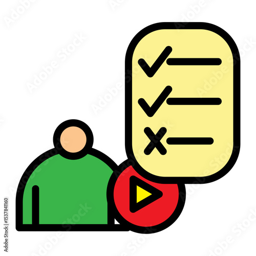 Video Editing Vector Filled Icon Design