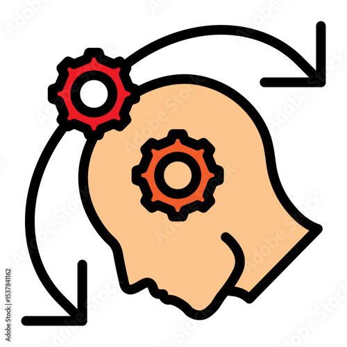 Adaptability Vector Filled Icon Design
