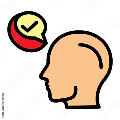 Accent Recognition Vector Filled Icon Design