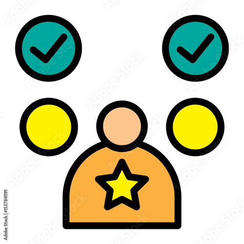 Multiple Choice Vector Filled Icon Design