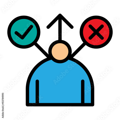 Decision Making Vector Filled Icon Design