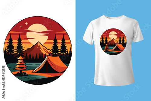 This shirt smells like campfire. camping graphics vector, vintage explorer, adventure, wilderness. Outdoor adventure quotes symbol. Perfect for t-shirt prints, posters. 