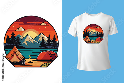 This shirt smells like campfire. camping graphics vector, vintage explorer, adventure, wilderness. Outdoor adventure quotes symbol. Perfect for t-shirt prints, posters. 