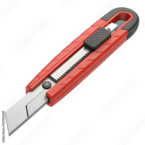 Knife with Sharp Blade Isolated on White Background
