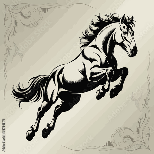 Jumping Horse Illustration