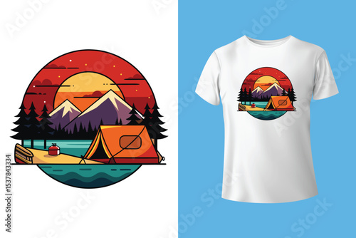 This shirt smells like campfire. camping graphics vector, vintage explorer, adventure, wilderness. Outdoor adventure quotes symbol. Perfect for t-shirt prints, posters. 