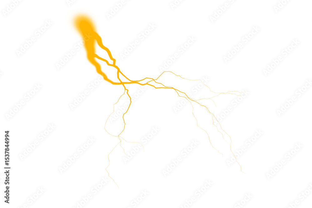 Fototapeta premium Electric Arc Lightning Motion with Transparent Background