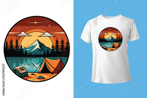This shirt smells like campfire. camping graphics vector, vintage explorer, adventure, wilderness. Outdoor adventure quotes symbol. Perfect for t-shirt prints, posters. 