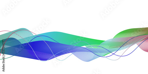 Colorful Wave Line abstract pattern background. Vector illustration. Wallpaper. Backdrop. Digital