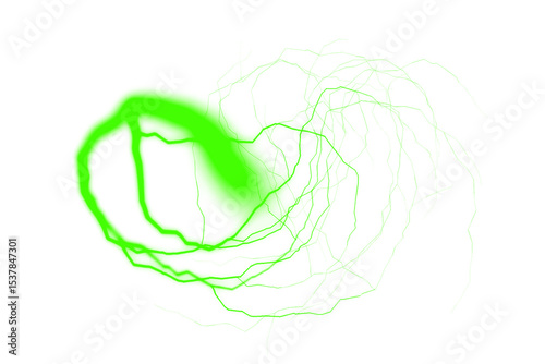 Transparent Lightning Spark Trail for Motion Graphics