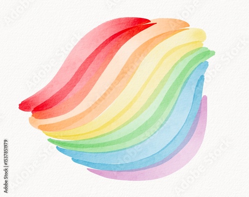 Soft abstract swirl of rainbow colors in watercolor style, suggesting diversity, energy, and harmony