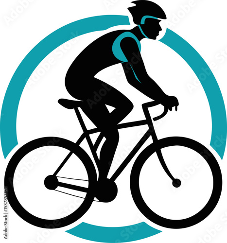 cyclist silhouette vector