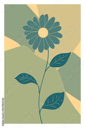 PrintFloral-themed background vector set featuring calming pastel colors, complemented by silhouettes of flowers and abstract shape. Perfect for posters, prints, covers, wallpapers, or home decor.