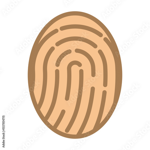 Finger Print Vector Flat Icon Design