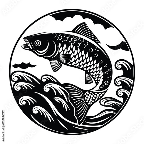 Fish icon vector set isolated on white background. food illustration sign collection.