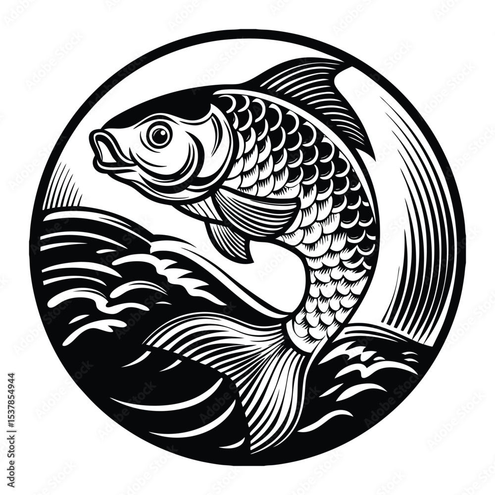 Fototapeta premium Fish icon vector set isolated on white background. food illustration sign collection.