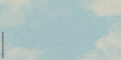 retro sky pattern on old paper texture. raster halftone vintage clouds. modern vector
