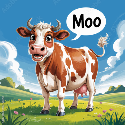 Cow with Speech Bubble