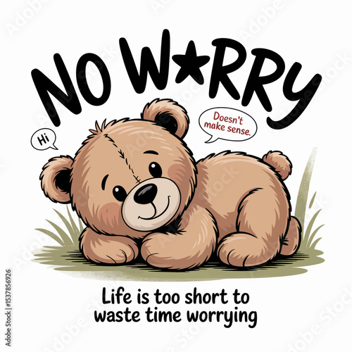Cute Teddy Bear Relaxing