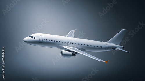 Wallpaper Mural A sleek white passenger airplane soars through the sky a symbol of travel freedom and adventure. Torontodigital.ca