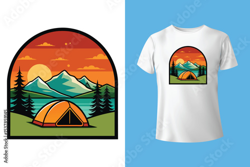 Yes I do have a retirement plan camping t shirt design - Mountain adventure - Campers tee- holiday quotes and sayings.