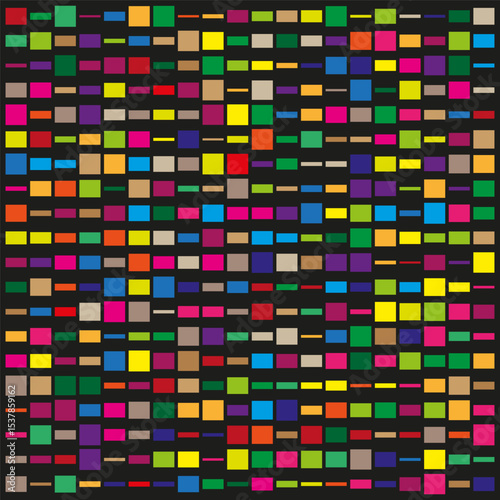Colored tile icon. Abstract mosaic vector. Bright pattern shape. Square structure.