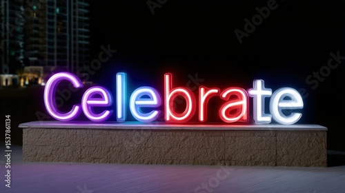 Neon signs spelling 