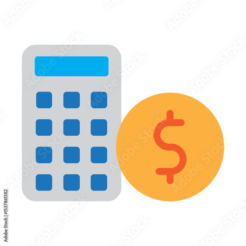 Financial Planning Vector Flat Icon Design