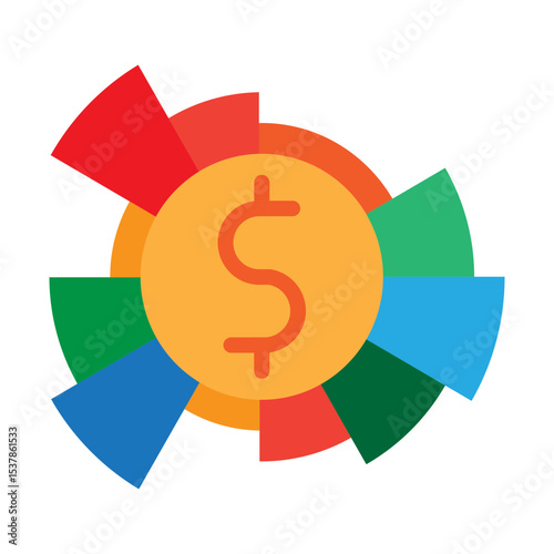 Capital Budgeting Vector Flat Icon Design