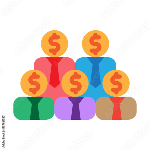 Crowdfunding Vector Flat Icon Design