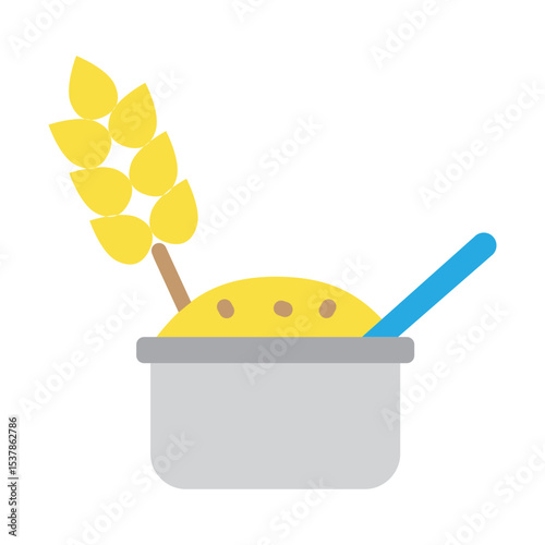 Oats Vector Flat Icon Design