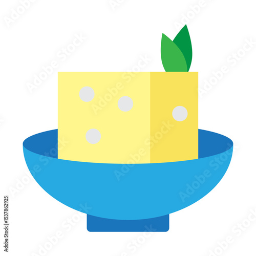 Tofu Vector Flat Icon Design