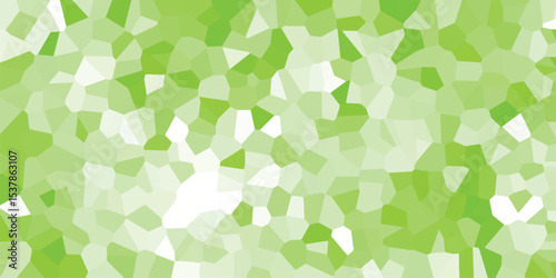 Abstract mosaic background a vibrant display of shades of green and white with geometric shapes creating a fresh and visually appealing design for any project.