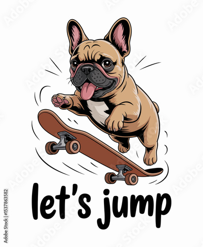 French Bulldog Skateboarding