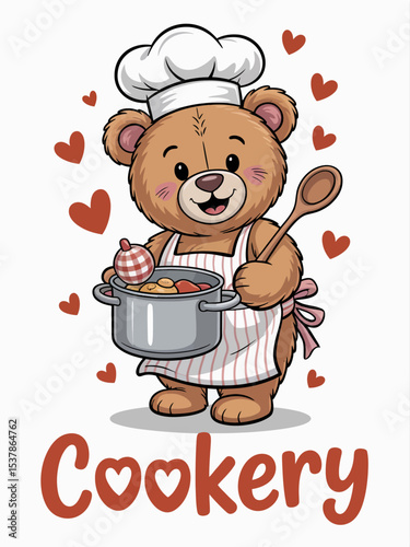 Cute Chef Bear Cooking