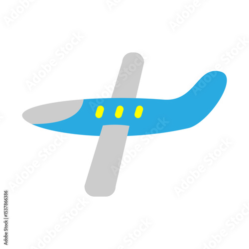 Toy Airplane Vector Flat Icon Design