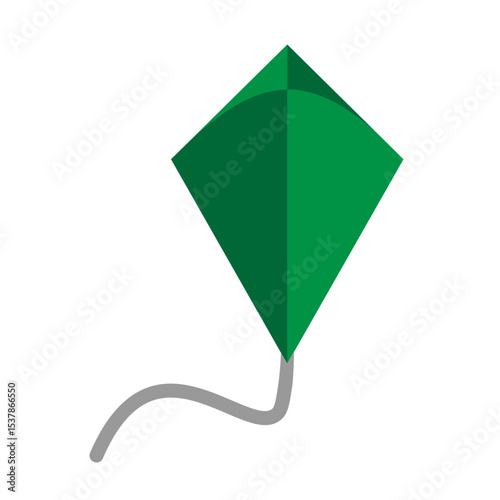 Kite flying Vector Flat Icon Design