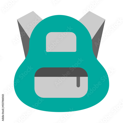 School Bag Vector Flat Icon Design