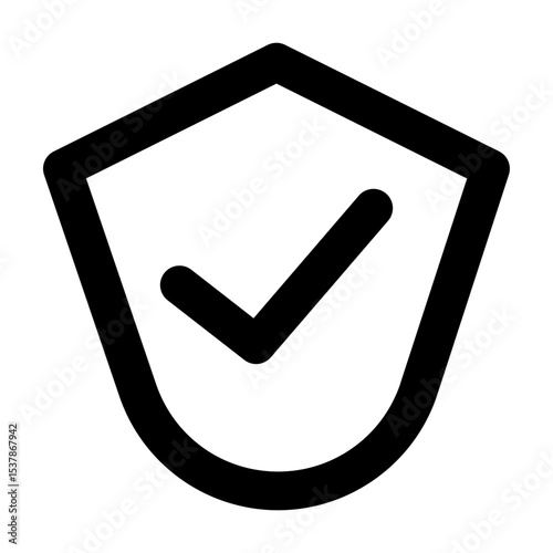 Clean line vector icon shield for user interface design. Ideal for web dashboards, mobile apps, UI kits, and prototypes. Scalable SVG format for easy integration in digital projects.