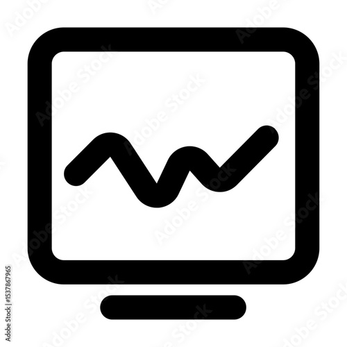 Clean line vector icon monitoring for user interface design. Ideal for web dashboards, mobile apps, UI kits, and prototypes. Scalable SVG format for easy integration in digital projects.