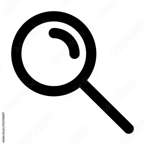 Clean line vector icon search for user interface design. Ideal for web dashboards, mobile apps, UI kits, and prototypes. Scalable SVG format for easy integration in digital projects.