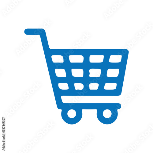 shopping cart isolated on white photo