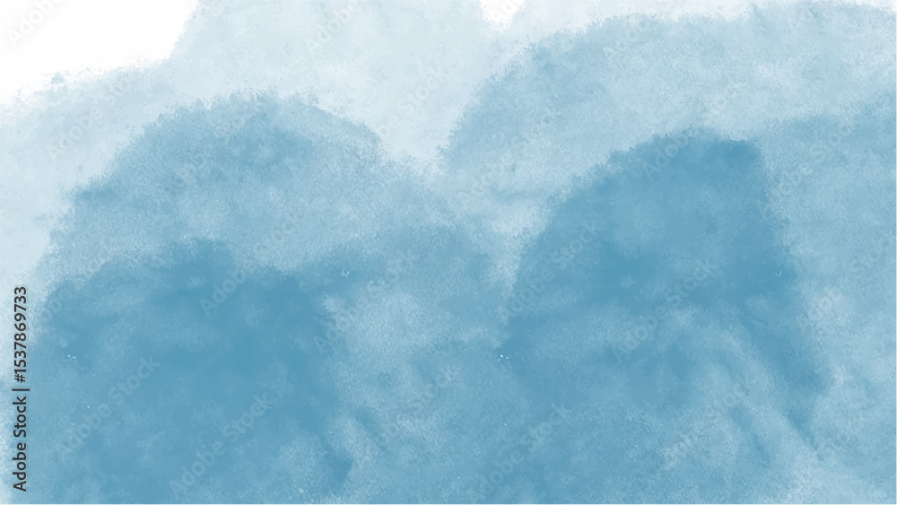 Blue watercolor background with copyspace for your design. vector.