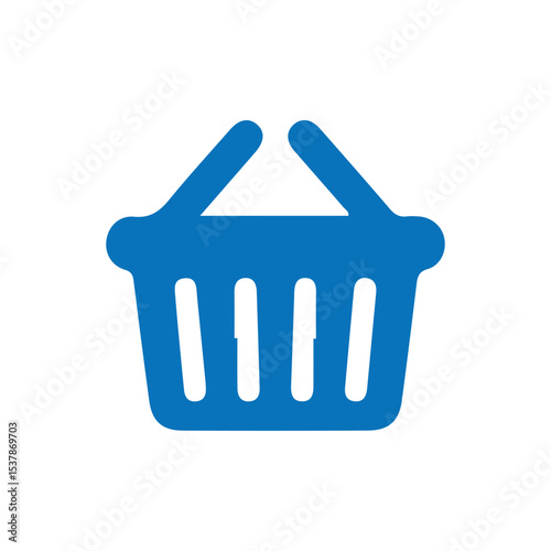blue shopping basket icon