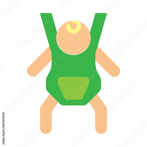 Baby Carrier Vector Flat Icon Design