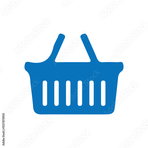 blue shopping basket icon
