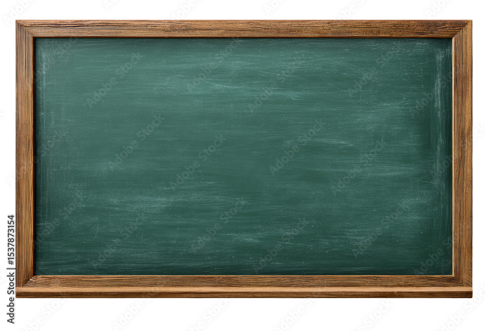 Classic Green Chalkboard with Wooden Frame – Education Background Classic Green Chalkboard with Wooden Frame – Education Background