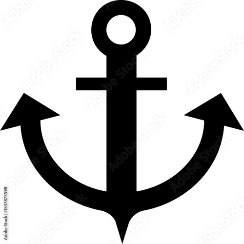 Anchor Silhouette Ship anchor icon vector illustration Anchor icon template. Stock vector illustration. anchor icon design anchor black silhouette vector, Simple silhouette Design vector icon 